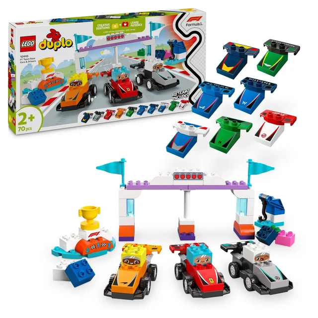 LEGO DUPLO 10445 F1 Team Rennautos mit Rennfahrern