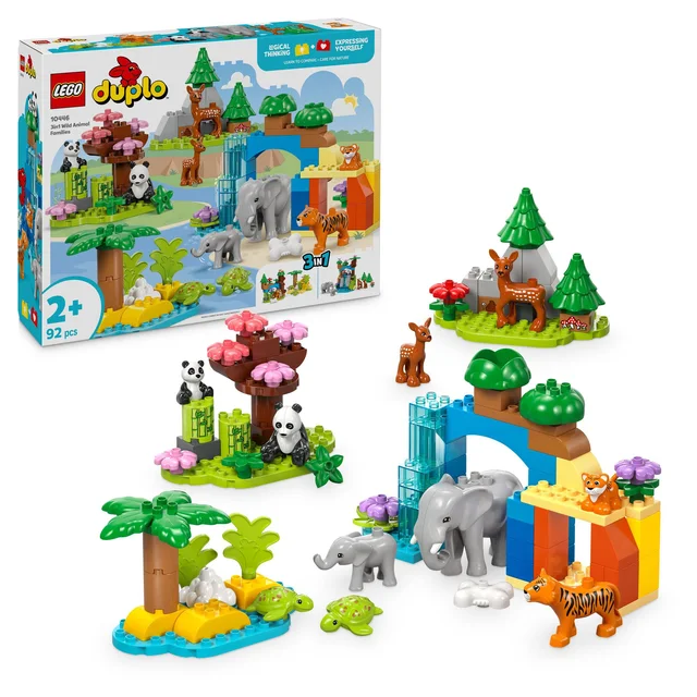 LEGO DUPLO 10446 Wildtier-Familien 3-in-1-Set