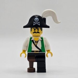 LEGO pi050 Pirat mit grüner Weste und Holzbein Minifigur