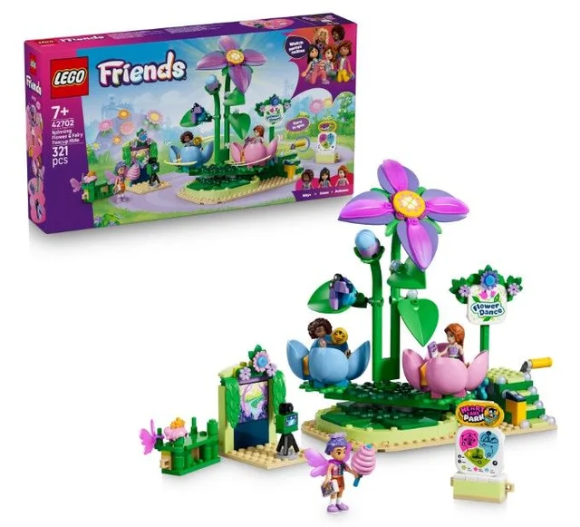 LEGO 42702 Friends Feentassen-Karussell mit Blumendeko