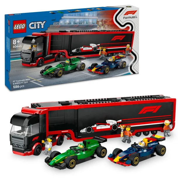 LEGO 60445 City F1 Transporter mit RB20 & AMR24 F1® Rennautos