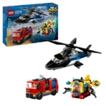 LEGO 60462 City Kombinationsset mit Hubschrauber, Löschauto und U-Boot