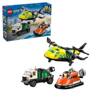LEGO 60505 City Kombinationsset mit Flugzeug, Wartungsfahrzeug und Luftkissenboot