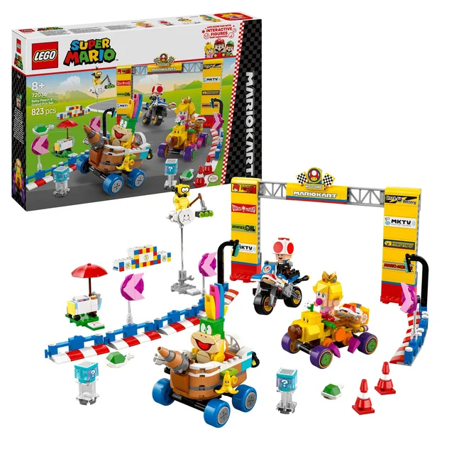 LEGO 72036 Super Mario Mario Kart Baby Peach & Grand Prix–Set