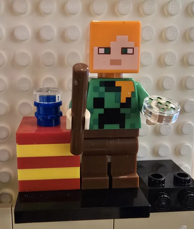 LEGO min233 Alex im Weihnachtspullover mit Geschenk Minifigur