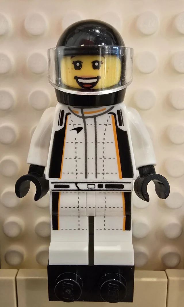 LEGO sc107 McLaren Solus GT Fahrerin Minifigur